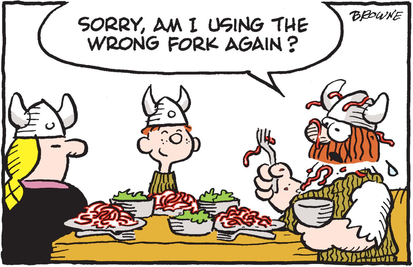 Line OCR: SORRYAM I USING THE WRONG FORK AGAIN? BROWNE wit SORRYAM I USING THE WRONG FORK AGAIN ? BROWNE wit