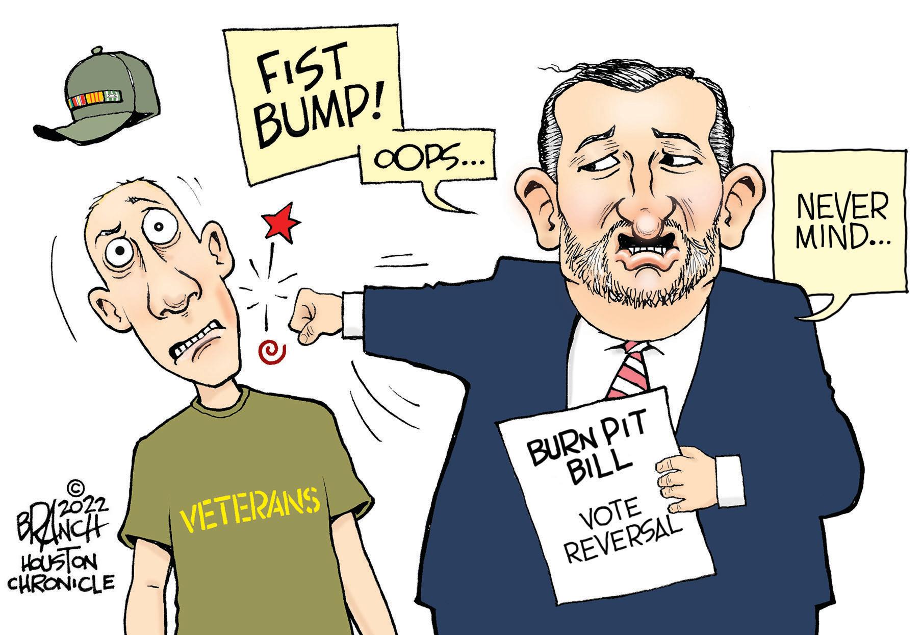 Organism OCR: 12022 HOUSTON CHRONICLE FIST BUMP! VETERANS OOPS... BURN PIT BILL VOTE REVERSAL NEVER MIND... 12022 HOUSTON CHRONICLE FIST BUMP ! VETERANS OOPS ... BURN PIT BILL VOTE REVERSAL NEVER MIND ...
