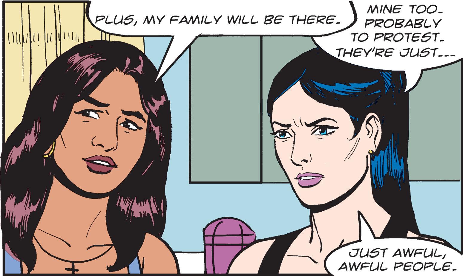 Facial expression OCR: MINE TOO. PROBABLY TO PROTEST. THEY'RE JUST... PLUSMY FAMILY WILL BE THERE. JUST AWFULAWFUL PEOPLE. MINE TOO . PROBABLY TO PROTEST . THEY'RE JUST ... PLUSMY FAMILY WILL BE THERE . JUST AWFULAWFUL PEOPLE .