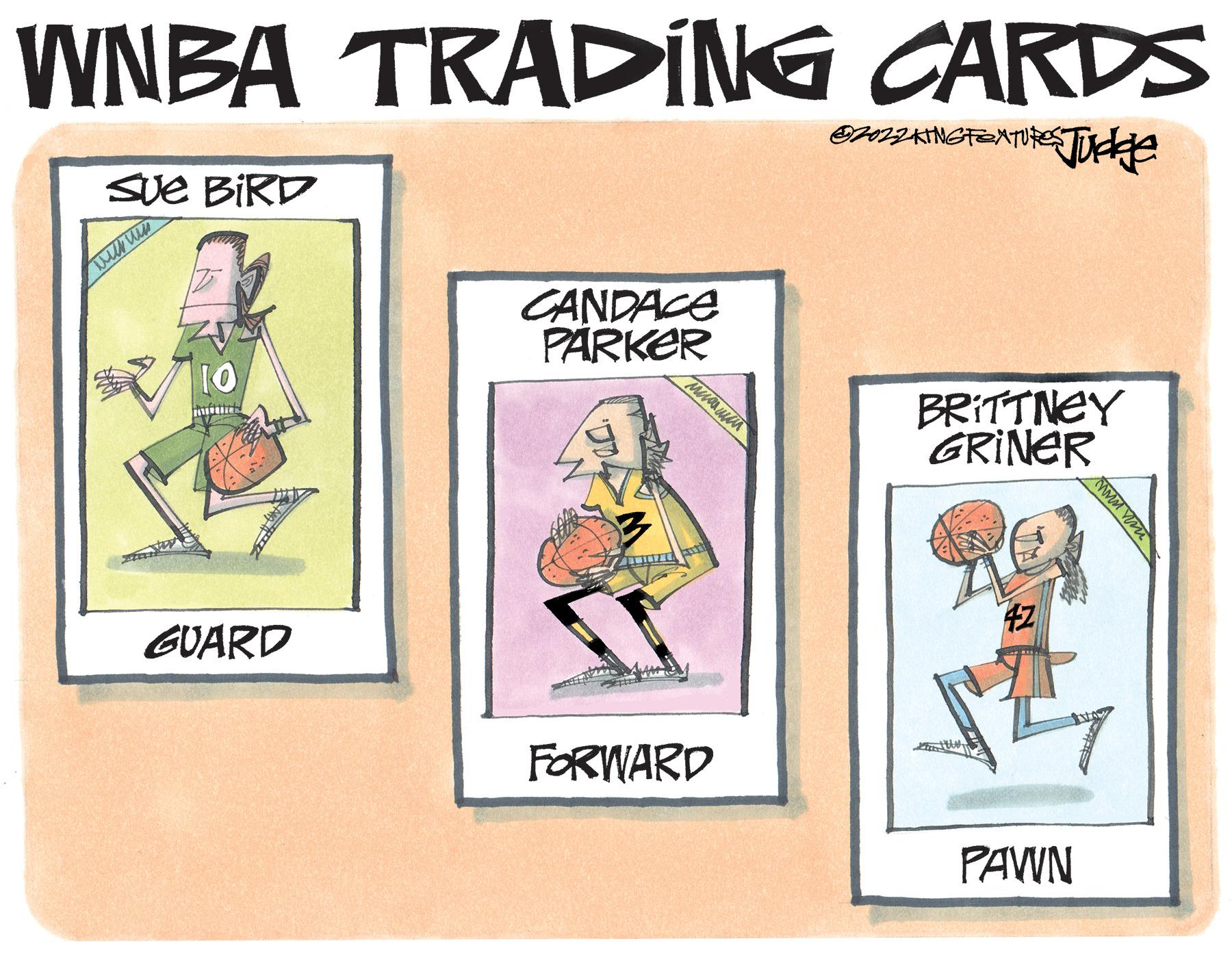 Label OCR: WNBA TRADING CARDS 2022KING FEATURES Judge SUE BIRD ?????? 10 PIERRE GUARD CANDACE PARKER B Medan IZTAS FORWARD BRITTNEY GRINER 42 PAWN WMM Vnu WNBA TRADING CARDS 2022KING FEATURES Judge SUE BIRD ?????? 10 PIERRE GUARD CANDACE PARKER B Medan IZTAS FORWARD BRITTNEY GRINER 42 PAWN WMM Vnu
