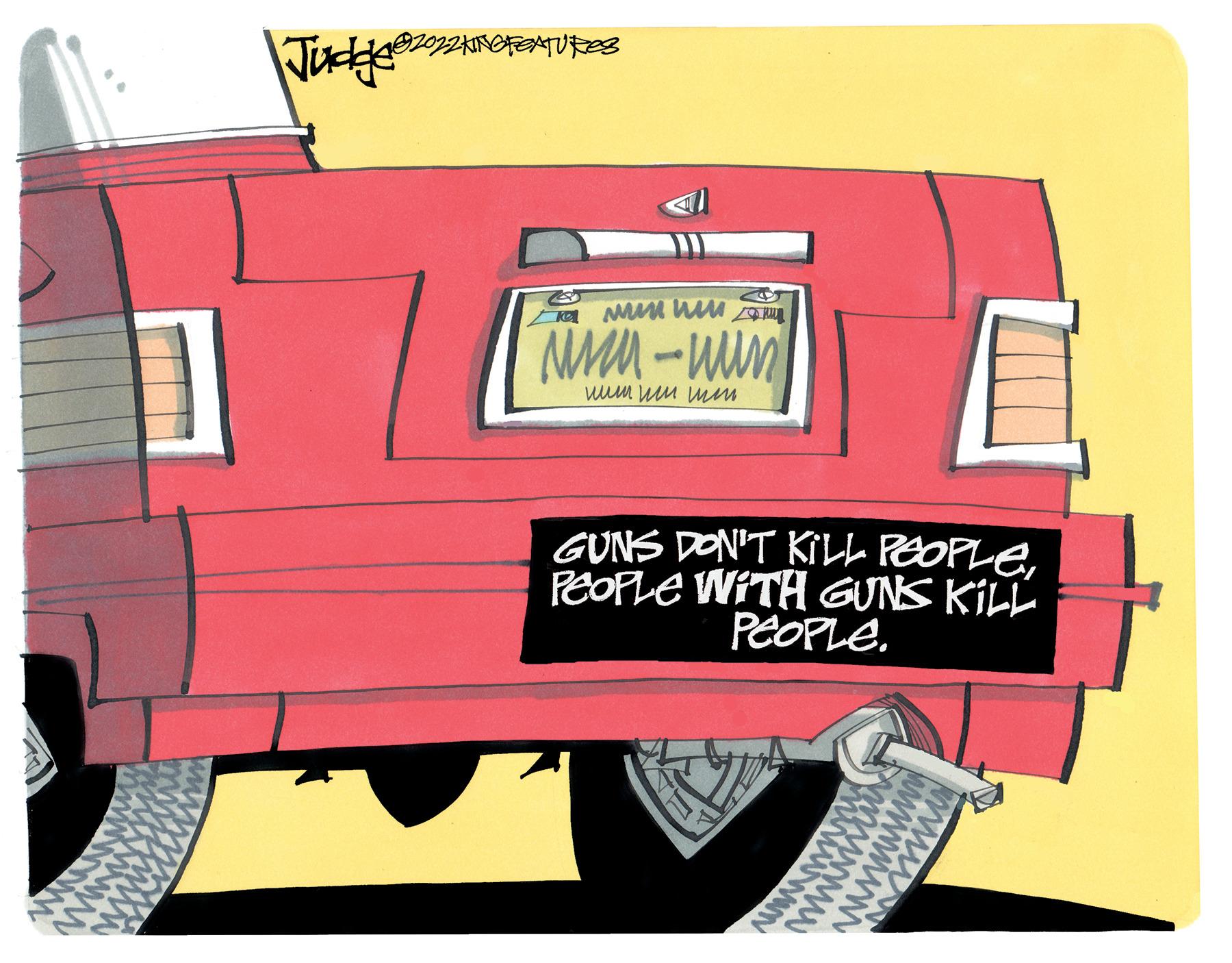 Automotive exterior OCR: Judge ATURES 4 win-win ??? ??? ?? GUNS DON'T KILL PEOPLEPEOPLE WITH GUNS KILL PEOPLE. www Judge ATURES 4 win - win ??? ??? ?? GUNS DON'T KILL PEOPLEPEOPLE WITH GUNS KILL PEOPLE . www