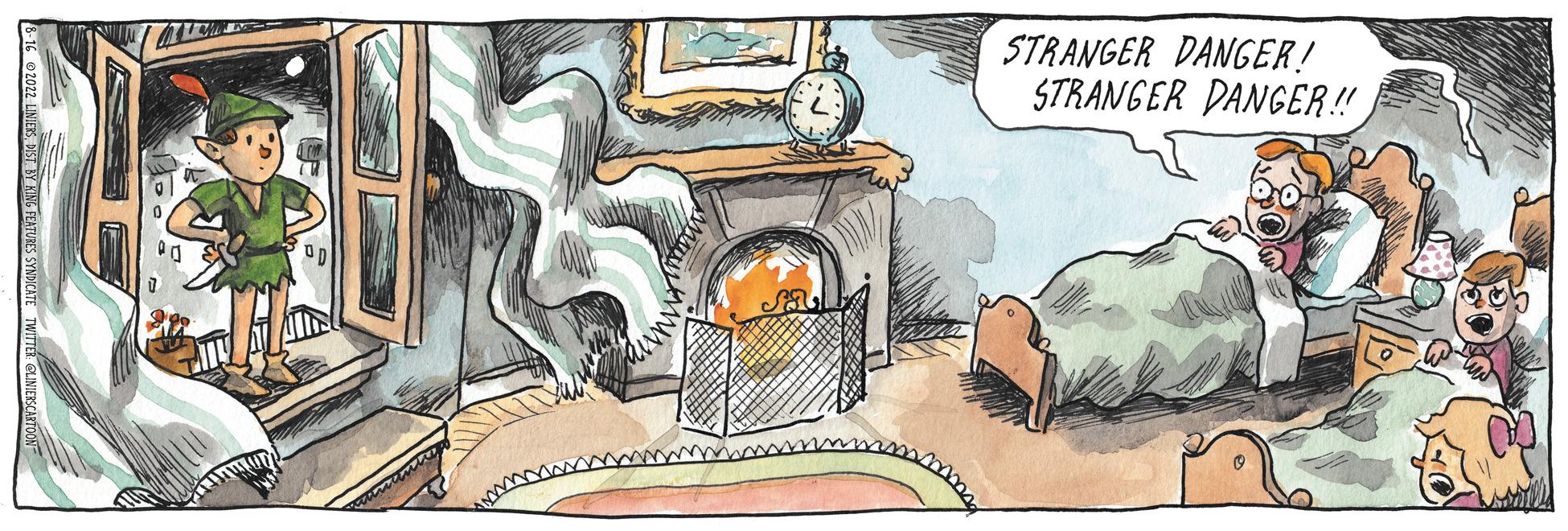 Fiction OCR: STRANGER DANGER! STRANGER DANGER!! -16 2022 LINIERSBY NING FEATURES SYNDICATE TWITTER GLINIERSCARTOON ASAUL STRANGER DANGER ! STRANGER DANGER !! -16 2022 LINIERSBY NING FEATURES SYNDICATE TWITTER GLINIERSCARTOON ASAUL