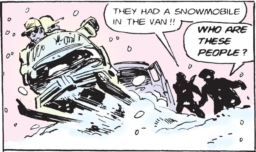 Automotive design OCR: Q 0 0 00 Wi 58 THEY HAD A SNOWMOBILE IN THE VAN !! WHO ARE THESE PEOPLE? 0 Q 0 0 00 Wi 58 THEY HAD A SNOWMOBILE IN THE VAN !! WHO ARE THESE PEOPLE ? 0