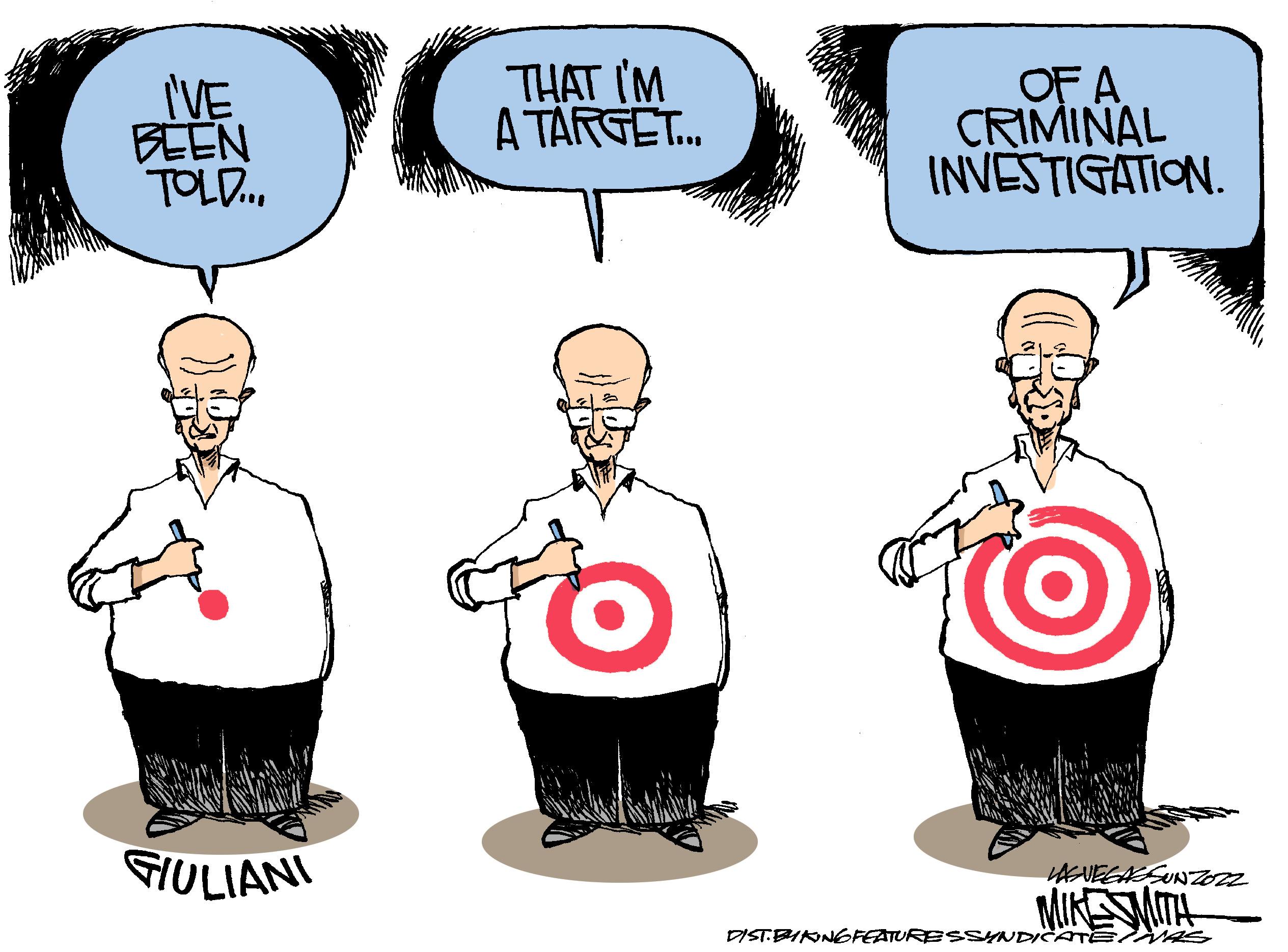 Job OCR: I'VE BEEN TOLD... GIULIANI THAT I'M A TARGET... Cit O OF A CRIMINAL INVESTIGATION. LAGVEGASUNZOZZ MIKE SMITH DIST.BYKING FEATURESSYNDICATE INAS I'VE BEEN TOLD ... GIULIANI THAT I'M A TARGET ... Cit O OF A CRIMINAL INVESTIGATION . LAGVEGASUNZOZZ MIKE SMITH DIST.BYKING FEATURESSYNDICATE INAS