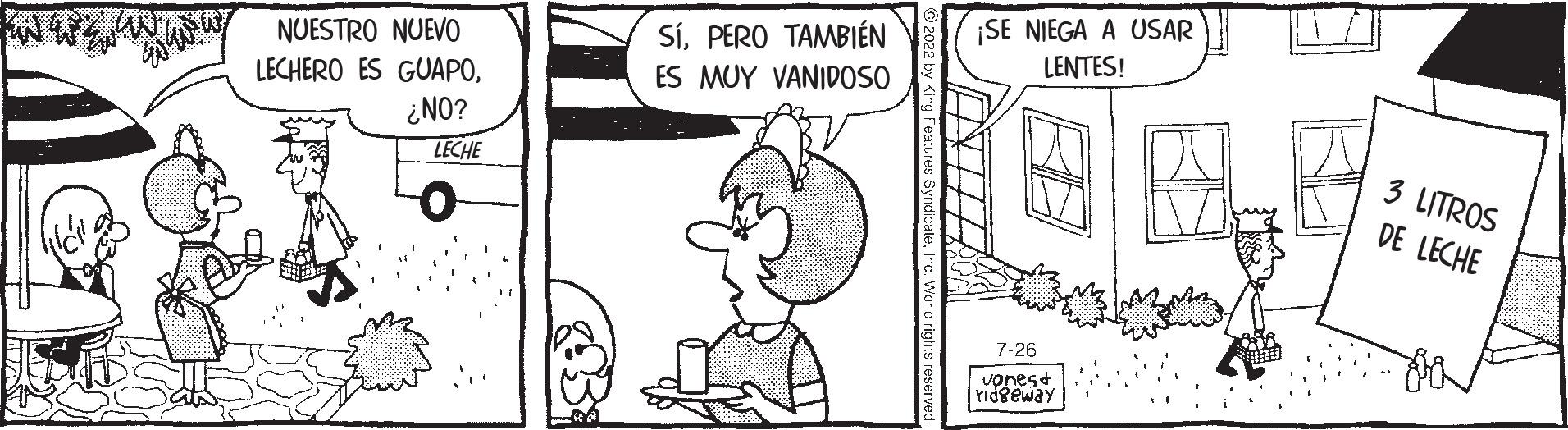Gesture OCR: NUESTRO NUEVO LECHERO ES GUAPO¿NO? LECHE SíPERO TAMBIÉN ES MUY VANIDOSO ¡SE NIEGA A USAR LENTES! 7-26 vonest ridgeway 3 LITROS DE LECHE NUESTRO NUEVO LECHERO ES GUAPO¿ NO ? LECHE SíPERO TAMBIÉN ES MUY VANIDOSO ¡ SE NIEGA A USAR LENTES ! 7-26 vonest ridgeway 3 LITROS DE LECHE