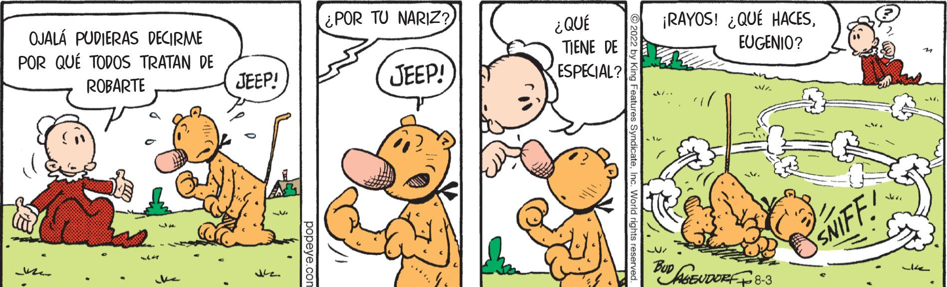 Mammal OCR: OJALÁ PUDIERAS DECIRME POR QUÉ TODOS TRATAN DE ROBARTE the x64 ke JEEP! 54 the ¿POR TU NARIZ? JEEP! ¿QUÉ TIENE DE ESPECIAL? ¡RAYOS! ¿QUÉ HACESEUGENIO? 24/% BUD AGENDORF T8-3 SNIFF!! skre ke OJALÁ PUDIERAS DECIRME POR QUÉ TODOS TRATAN DE ROBARTE the x64 ke JEEP ! 54 the ¿ POR TU NARIZ ? JEEP ! ¿ QUÉ TIENE DE ESPECIAL ? ¡ RAYOS ! ¿ QUÉ HACESEUGENIO ? 24 / % BUD AGENDORF T8-3 SNIFF !! skre ke