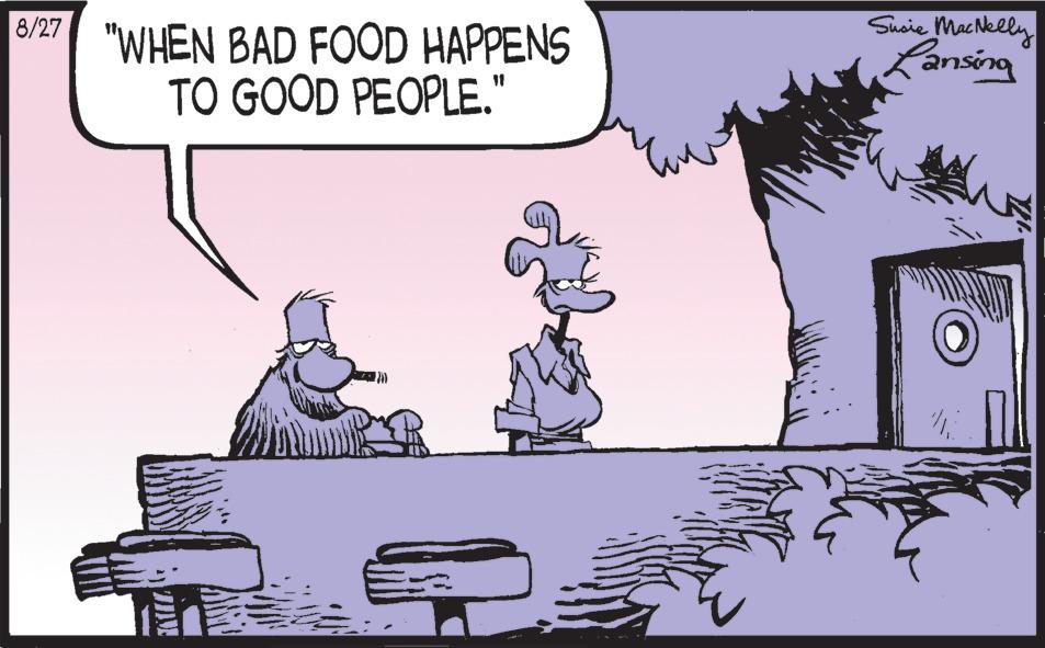 Sharing OCR: 8/27 "WHEN BAD FOOD HAPPENS TO GOOD PEOPLE." Susie MacNelly Lansing 8/27 " WHEN BAD FOOD HAPPENS TO GOOD PEOPLE . " Susie MacNelly Lansing