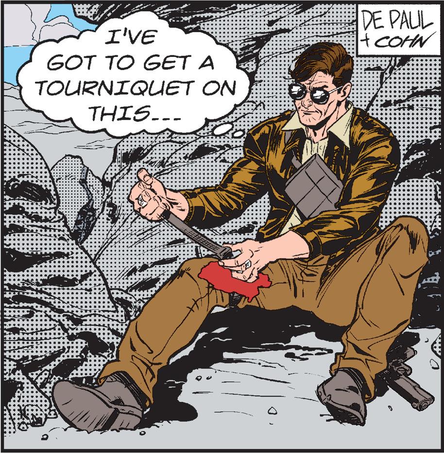 Comics OCR: I'VE GOT TO GET A TOURNIQUET ON THIS... DE PALIL 1+ COHN I'VE GOT TO GET A TOURNIQUET ON THIS ... DE PALIL 1+ COHN