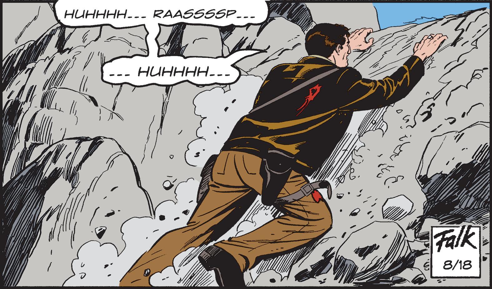 Fiction OCR: HUHHHH... RAASSSSP... HUHHHH... Falk 8/18 HUHHHH ... RAASSSSP ... HUHHHH ... Falk 8/18