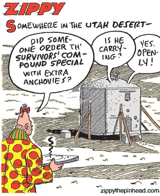 Parallel OCR: ZIPPY SOMEWHERE IN THE UTAH DESERT- DID SOME- ONE ORDER TH' SURVIVORS' COM- POUND SPECIAL WITH EXTRA ANCHOVIES? 1S HE CARRY- ING? depap.com.mxxx.com YES. OPEN. LY! zippythepinhead.com ZIPPY SOMEWHERE IN THE UTAH DESERT DID SOME ONE ORDER TH ' SURVIVORS ' COM POUND SPECIAL WITH EXTRA ANCHOVIES ? 1S HE CARRY ING ? depap.com.mxxx.com YES . OPEN . LY ! zippythepinhead.com