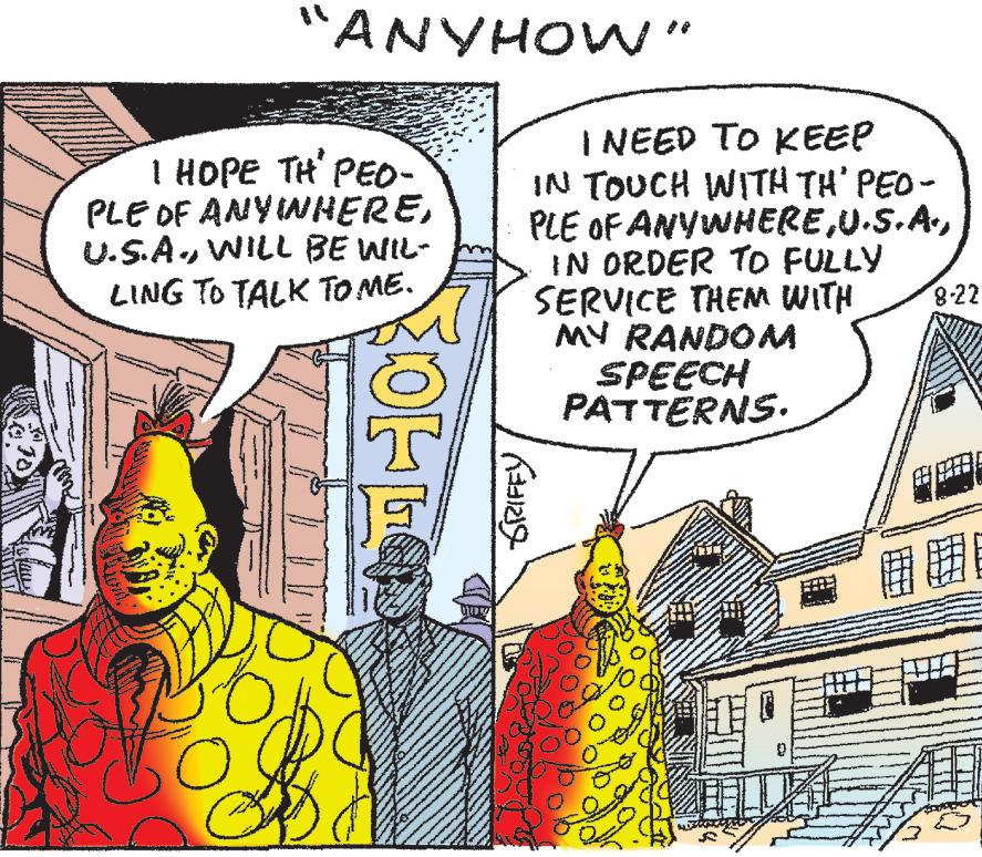 Sharing OCR: "ANYHOW" I HOPE TH' PEO- PLE OF ANYINHEREWILL BE WIL- LING TO TALK TO ME. OLLE I NEED TO KEEP IN TOUCH WITH TH' PEO- PLE OF ANYWHEREIN ORDER TO FULLY SERVICE THEM WITH MY RANDOM SPEECH PATTERNS. GRIFFY 8-22 **** " ANYHOW " I HOPE TH ' PEO PLE OF ANYINHEREWILL BE WIL LING TO TALK TO ME . OLLE I NEED TO KEEP IN TOUCH WITH TH ' PEO PLE OF ANYWHEREIN ORDER TO FULLY SERVICE THEM WITH MY RANDOM SPEECH PATTERNS . GRIFFY 8-22 ****