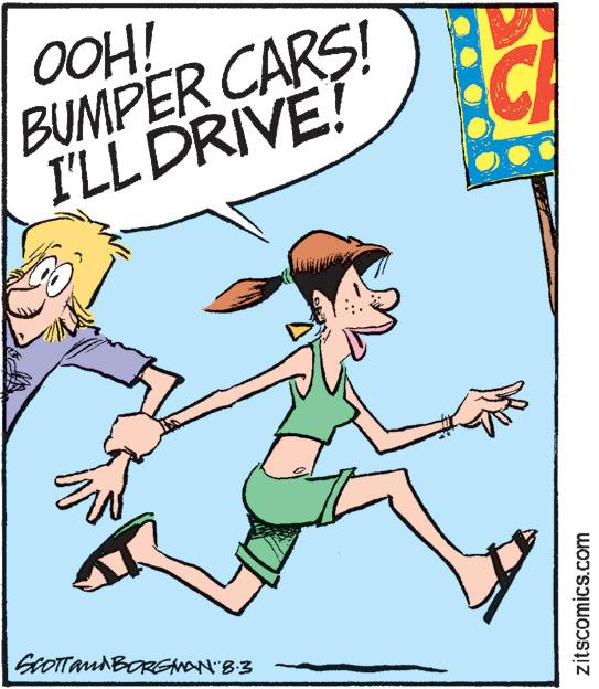 Art OCR: OOH! BUMPER CARS! I'LL DRIVE! SCOTT and BORGION: 8:3 zitscomics.com OOH ! BUMPER CARS ! I'LL DRIVE ! SCOTT and BORGION : 8 : 3 zitscomics.com