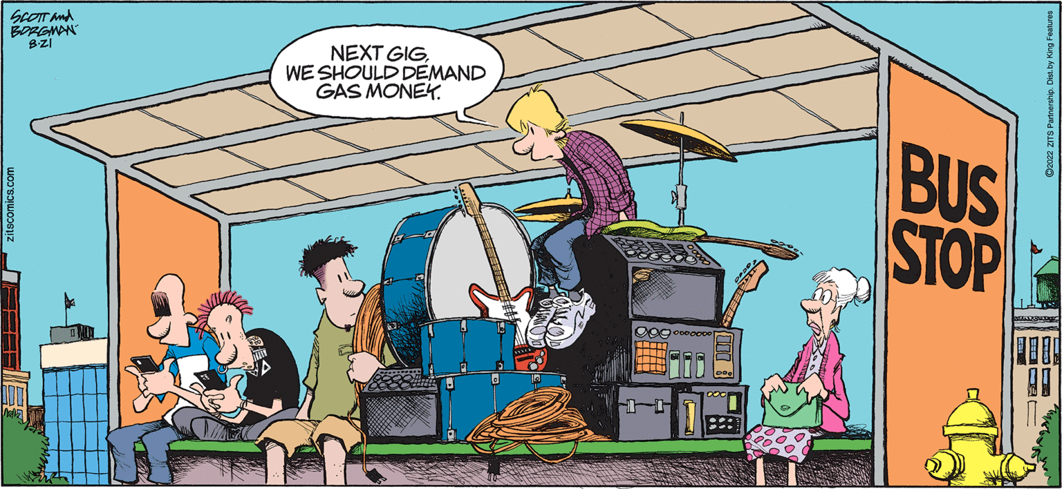 Fiction OCR: SCOTT and BORGMAN 8.ZI H NEXT GIGWE SHOULD DEMAND GAS MONEY. BUS STOP SCOTT and BORGMAN 8.ZI H NEXT GIGWE SHOULD DEMAND GAS MONEY . BUS STOP