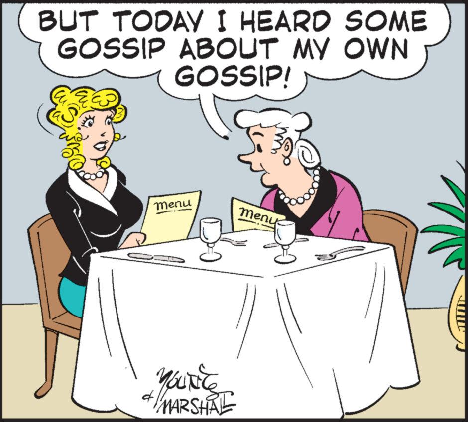 Rectangle OCR: BUT TODAY I HEARD SOME GOSSIP ABOUT MY OWN GOSSIP! menu -- MOUNICE MARSHAL menu BUT TODAY I HEARD SOME GOSSIP ABOUT MY OWN GOSSIP ! menu -- MOUNICE MARSHAL menu