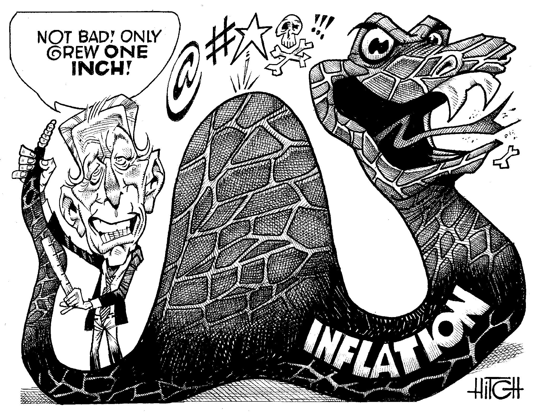 Art OCR: D NOT BAD! ONLY GREW ONE INCH! INFLATION HiGH D NOT BAD ! ONLY GREW ONE INCH ! INFLATION HiGH