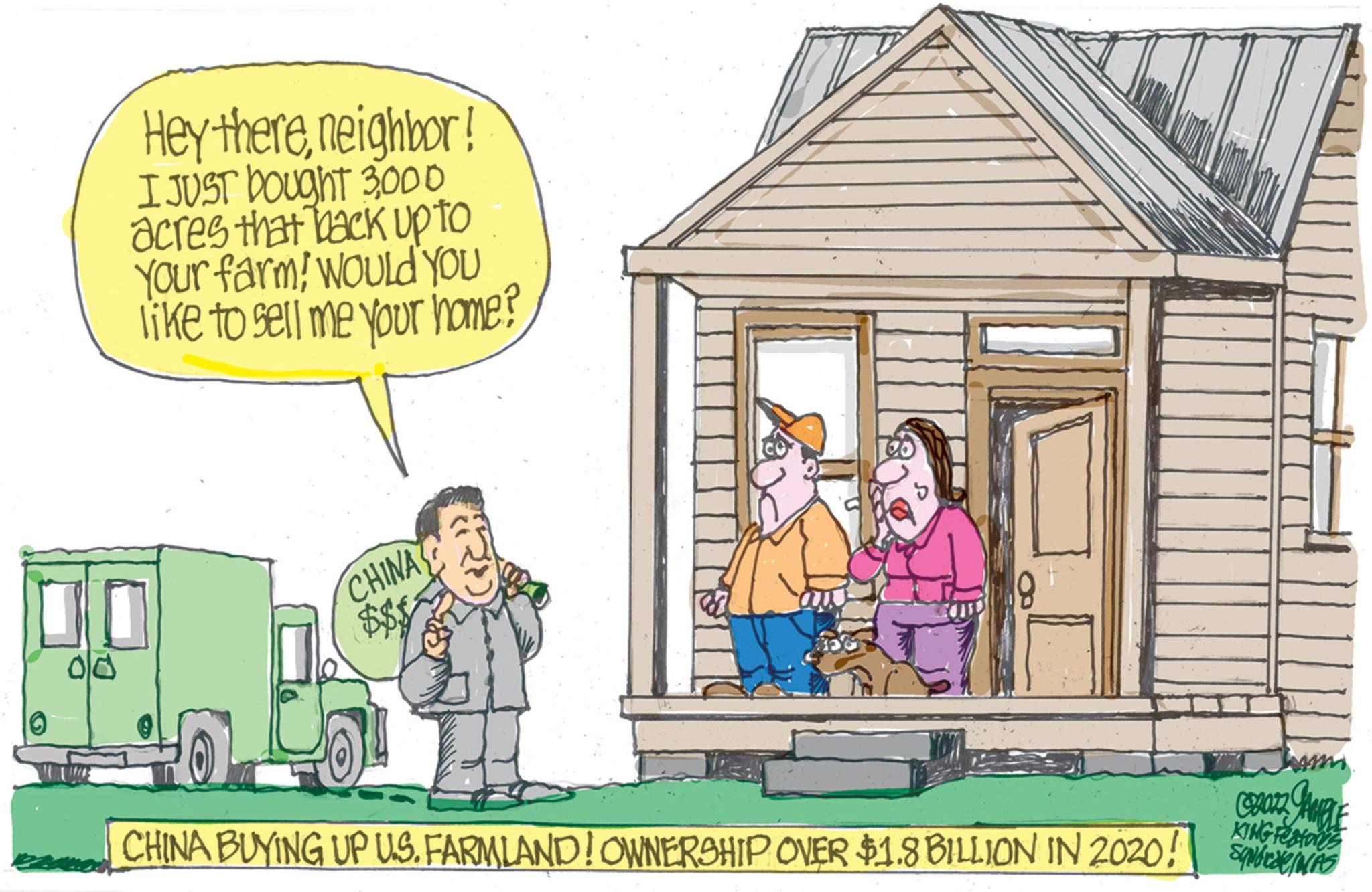 Wood OCR: Hey thereneighbor! I JUST bought 3000 acres that back up to Your farm! Would You like to sell me your home? CHINA KING PEO CHINA BUYING UP US. FARMLAND! OWNERSHIP OVER $1.8 BILLION IN 2020! S 2012 JAMPLE Hey thereneighbor ! I JUST bought 3000 acres that back up to Your farm ! Would You like to sell me your home ? CHINA KING PEO CHINA BUYING UP US . FARMLAND ! OWNERSHIP OVER $ 1.8 BILLION IN 2020 ! S 2012 JAMPLE