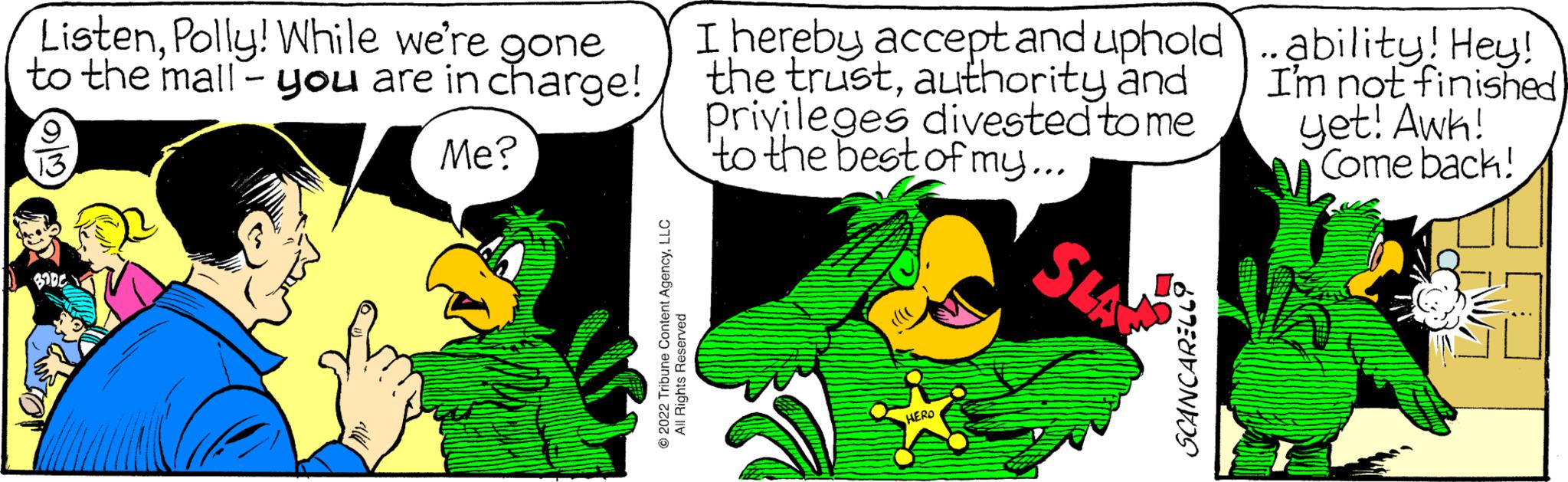 Fictional character OCR: ListenPolly! While we're gone to the mall-you are in charge! Me? 820€ All Rights Resent AgencyLLC I hereby accept and uphold..ability! Hey! the trustauthority and I'm not finished privileges divested to me to the best of my... SLA SCANCARELL yet! Awk! Come back! ListenPolly ! While we're gone to the mall - you are in charge ! Me ? 820 € All Rights Resent AgencyLLC I hereby accept and uphold..ability ! Hey ! the trustauthority and I'm not finished privileges divested to me to the best of my ... SLA SCANCARELL yet ! Awk ! Come back !