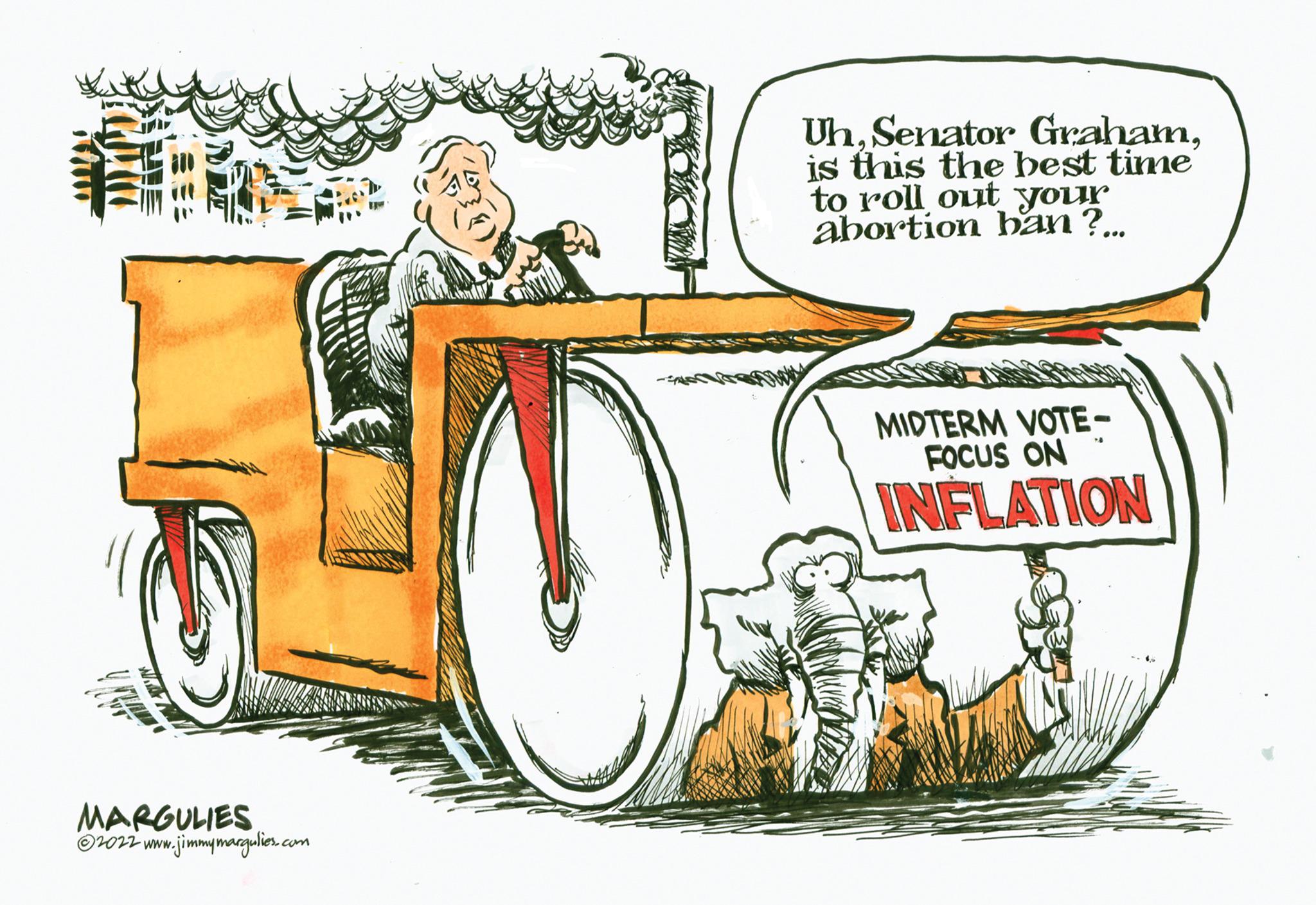 Art OCR: MARGULIES ?2022 www.jimmymargulies.com Uhis this the best time to roll out your abortion ban?... MIDTERM VOTE- FOCUS ON INFLATION MARGULIES ?2022 www.jimmymargulies.com UhSenator Grahamis this the best time to roll out your abortion ban ? ... MIDTERM VOTE FOCUS ON INFLATION