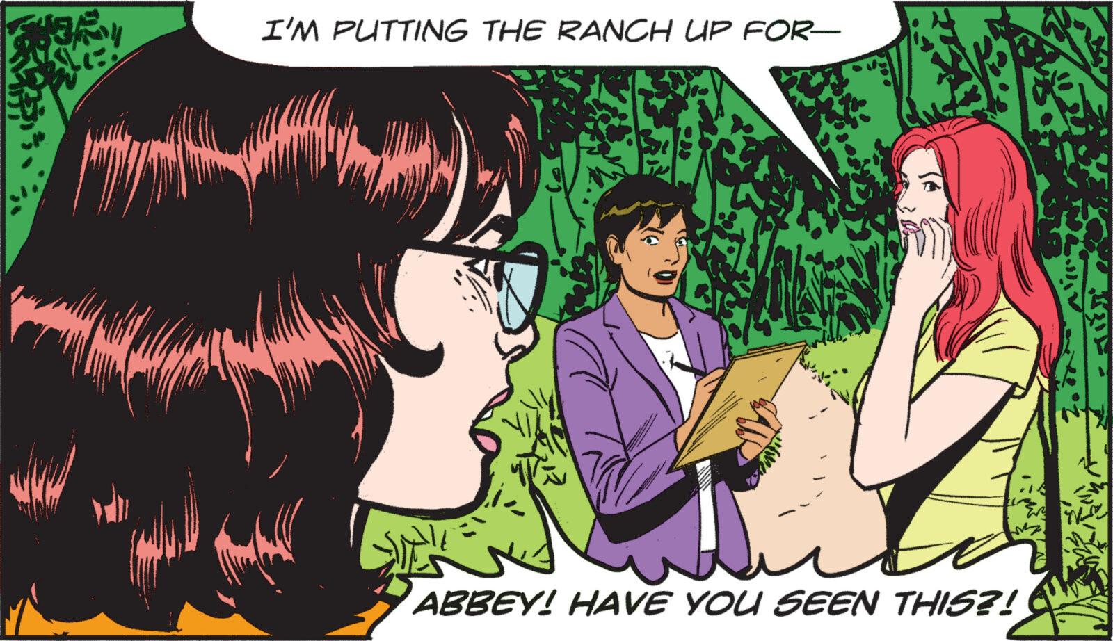 Interaction OCR: I'M PUTTING THE RANCH UP FOR- ABBEY! HAVE YOU SEEN THIS?! I'M PUTTING THE RANCH UP FOR ABBEY ! HAVE YOU SEEN THIS ?!