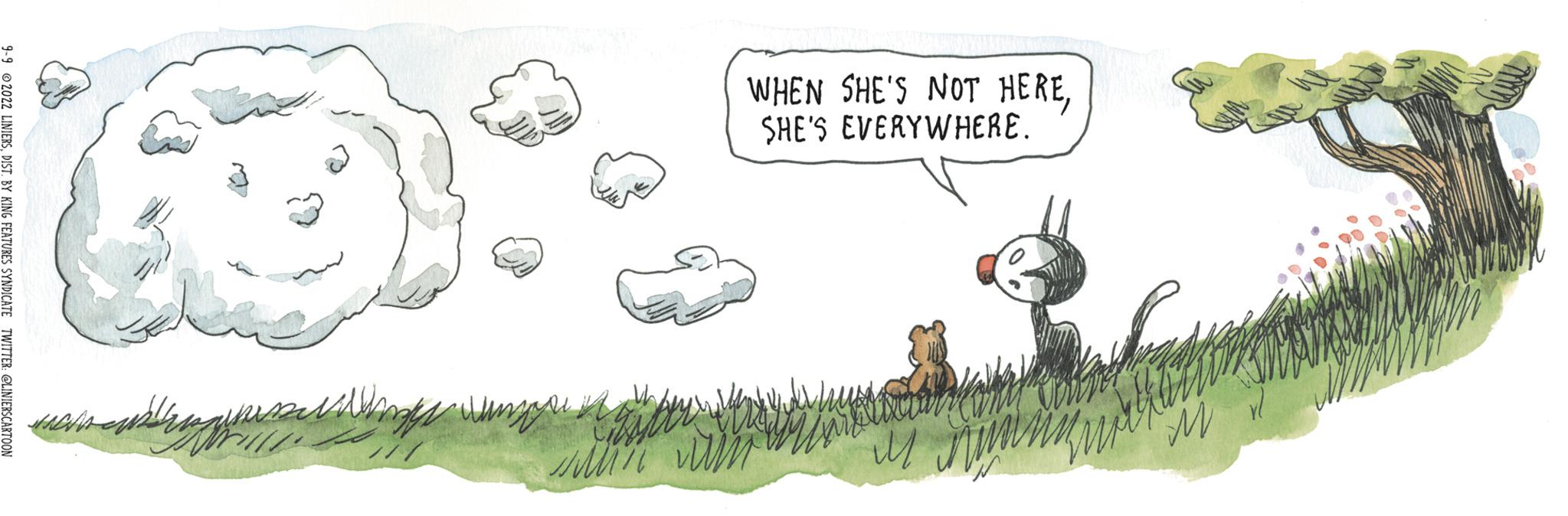 Drawing OCR: EB wing usent WHEN SHE'S NOT HERESHE'S EVERYWHERE. EB wing usent WHEN SHE'S NOT HERESHE'S EVERYWHERE .