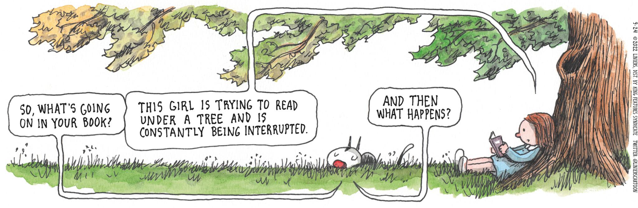 Slope OCR: SOWHAT'S GOING ON IN YOUR BOOK? THIS GIRL IS TRYING TO READ UNDER A TREE AND IS CONSTANTLY BEING INTERRUPTED. ??????????????? ?????? u u MIT AND THEN WHAT HAPPENS? SOWHAT'S GOING ON IN YOUR BOOK ? THIS GIRL IS TRYING TO READ UNDER A TREE AND IS CONSTANTLY BEING INTERRUPTED . ??????????????? ?????? u u MIT AND THEN WHAT HAPPENS ?