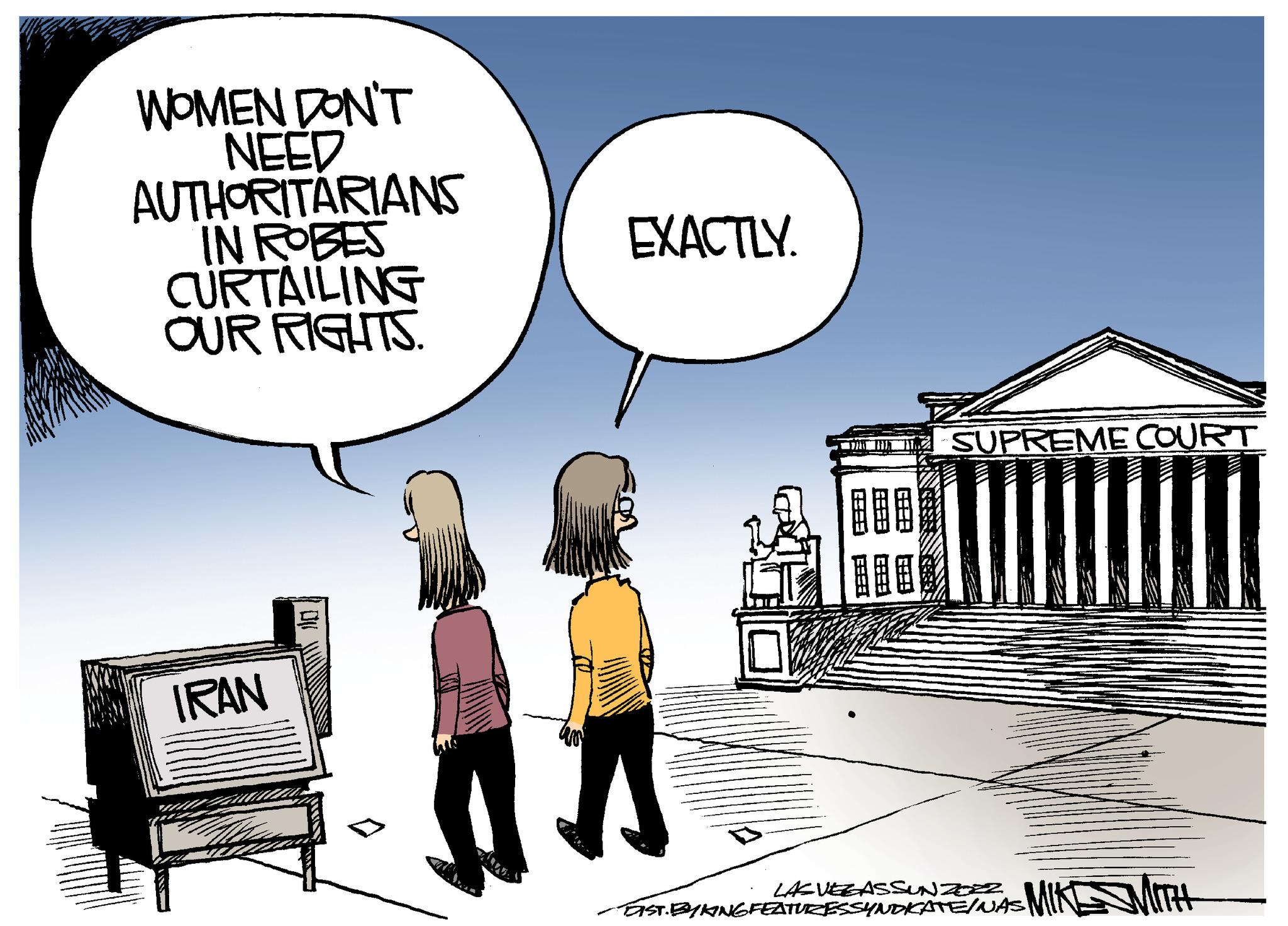 Event OCR: WOMEN DON'T NEED AUTHORITARIANS IN ROBES CURTAILING OUR RIGHTS. IRAN EXACTLY. A THA M SUPREME COURT CEED FEE 16=E3 12:33 SE GST. BYKING FEATURES INDKATEWAS MIKE WITH WOMEN DON'T NEED AUTHORITARIANS IN ROBES CURTAILING OUR RIGHTS . IRAN EXACTLY . A THA M SUPREME COURT CEED FEE 16 = E3 12:33 SE GST . BYKING FEATURES INDKATEWAS MIKE WITH