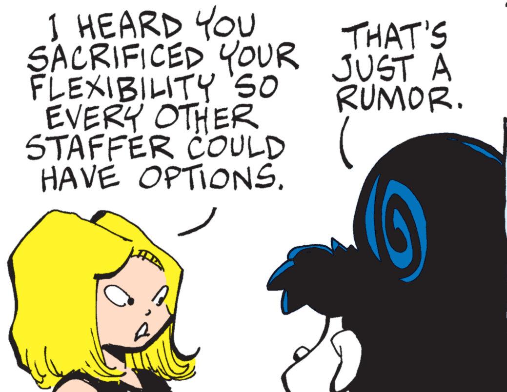 Mammal OCR: THAT'S I HEARD YOU SACRIFICED YOUR JUST A FLEXIBILITY 'SO RUMOR. EVERY OTHER STAFFER COULD HAVE OPTIONS. THAT'S I HEARD YOU SACRIFICED YOUR JUST A FLEXIBILITY ' SO RUMOR . EVERY OTHER STAFFER COULD HAVE OPTIONS .