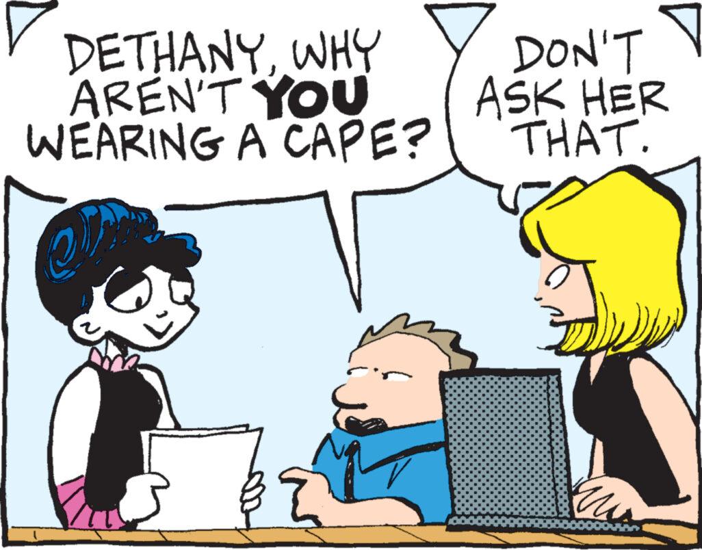 Gesture OCR: DETHANYWHY AREN'T YOU WEARING A CAPE? 32 DON'T ASK HER THAT. DETHANYWHY AREN'T YOU WEARING A CAPE ? 32 DON'T ASK HER THAT .