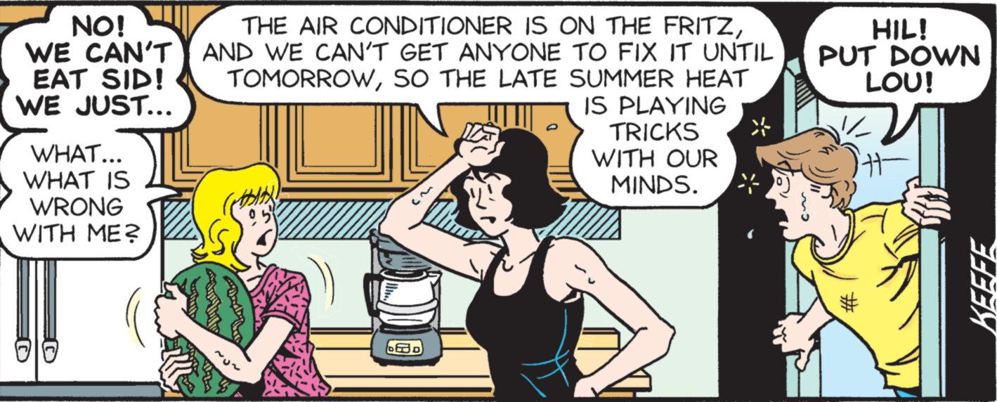 Gesture OCR: NO! WE CAN'T EAT SID! WE JUST... WHAT... WHAT IS WRONG WITH ME? ED ED THE AIR CONDITIONER IS ON THE FRITZAND WE CAN'T GET ANYONE TO FIX IT UNTIL TOMORROWSO THE LATE SUMMER HEAT IS PLAYING TRICKS WITH OUR MINDS. ~~ 630 P HIL! PUT DOWN LOU! ? KEEFE NO ! WE CAN'T EAT SID ! WE JUST ... WHAT ... WHAT IS WRONG WITH ME ? ED ED THE AIR CONDITIONER IS ON THE FRITZAND WE CAN'T GET ANYONE TO FIX IT UNTIL TOMORROWSO THE LATE SUMMER HEAT IS PLAYING TRICKS WITH OUR MINDS . ~~ 630 P HIL ! PUT DOWN LOU ! ? KEEFE