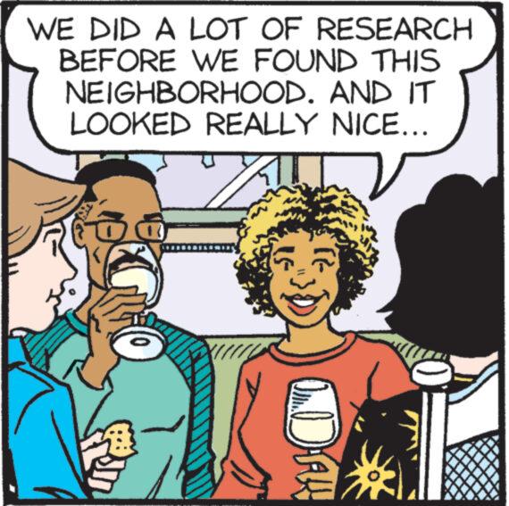 Mammal OCR: WE DID A LOT OF RESEARCH BEFORE WE FOUND THIS NEIGHBORHOOD. AND IT NICE... LOOKED REALLY ? 1. DAAR WE DID A LOT OF RESEARCH BEFORE WE FOUND THIS NEIGHBORHOOD . AND IT NICE ... LOOKED REALLY ? 1. DAAR