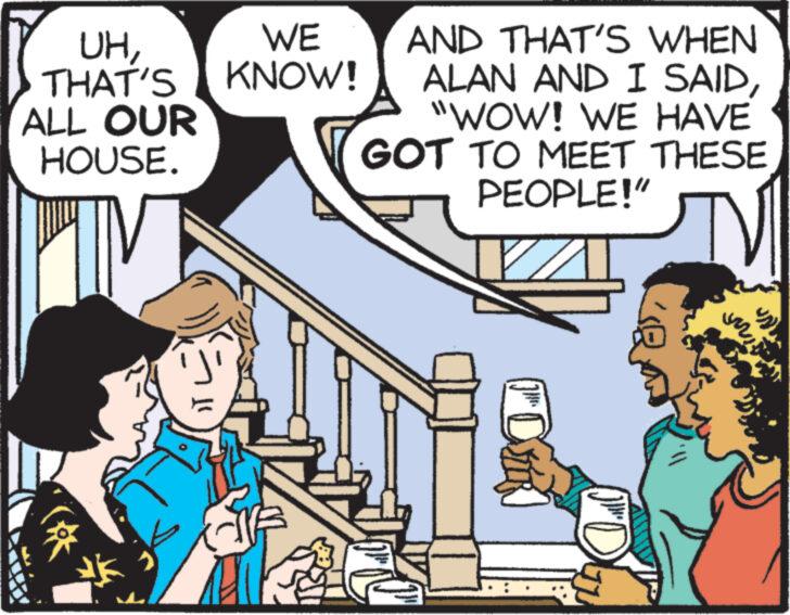 Line OCR: UHTHAT'S ALL OUR HOUSE. WE KNOW! AND THAT'S WHEN ALAN AND I SAID"WOW! WE HAVE GOT TO MEET THESE PEOPLE!" TV UHTHAT'S ALL OUR HOUSE . WE KNOW ! AND THAT'S WHEN ALAN AND I SAID" WOW ! WE HAVE GOT TO MEET THESE PEOPLE ! " TV