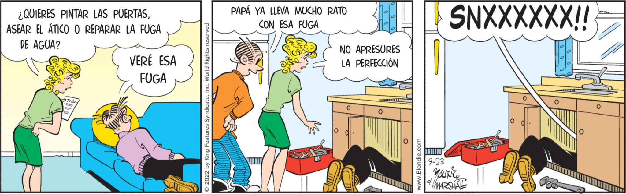 Conversation OCR: ¿QUIERES PINTAR LAS PUERTASASEAR EL ÁTICO O REPARAR LA FUGA DE AGUA? MI VERÉ ESA FUGA PAPÁ YA LLEVA MUCHO RATO CON ESA FUGA NO APRESURES LA PERFECCIÓN O O 9-23 SNXXXXXX!! YouNice MARSHAL ¿ QUIERES PINTAR LAS PUERTASASEAR EL ÁTICO O REPARAR LA FUGA DE AGUA ? MI VERÉ ESA FUGA PAPÁ YA LLEVA MUCHO RATO CON ESA FUGA NO APRESURES LA PERFECCIÓN O O 9-23 SNXXXXXX !! YouNice MARSHAL