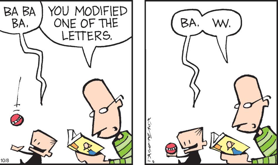 Human body OCR: BA BA BA. 10/8 YOU MODIFIED ONE OF THE LETTERS. KOVALSKI BA. W. BA BA BA . 10/8 YOU MODIFIED ONE OF THE LETTERS . KOVALSKI BA . W.