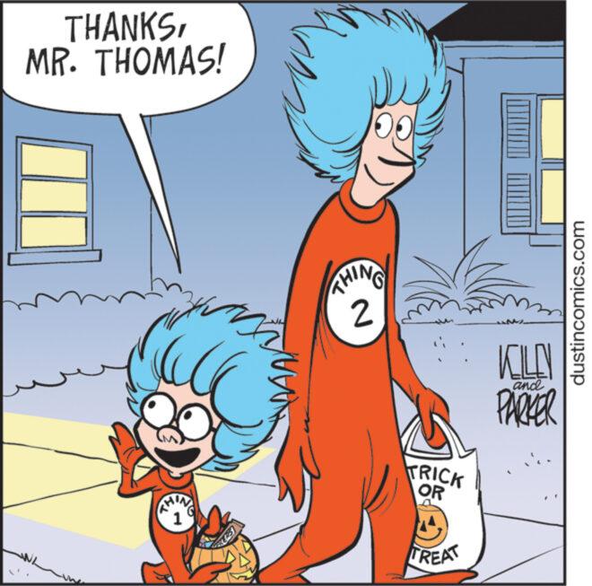 Sharing OCR: THANKSMR. THOMAS! UNL 1 172 THING 2 1 TRICK OR TREAT KOLLY PARKER and 4 dustincomics.com THANKSMR . THOMAS ! UNL 1 172 THING 2 1 TRICK OR TREAT KOLLY PARKER and 4 dustincomics.com
