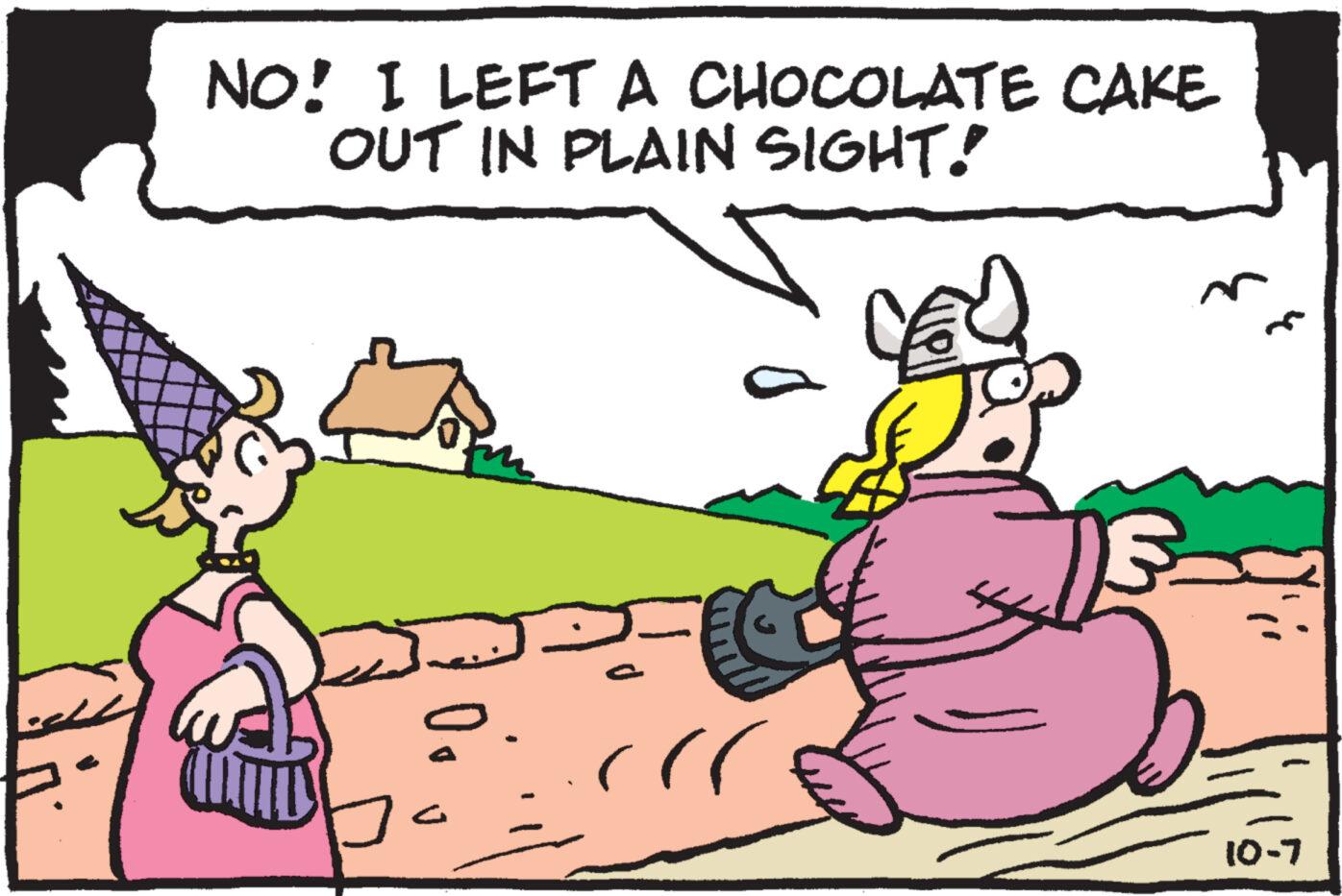 Mammal OCR: TA NO! I LEFT A CHOCOLATE CAKE OUT IN PLAIN SIGHT! (( 10-7 TA NO ! I LEFT A CHOCOLATE CAKE OUT IN PLAIN SIGHT ! ( ( 10-7