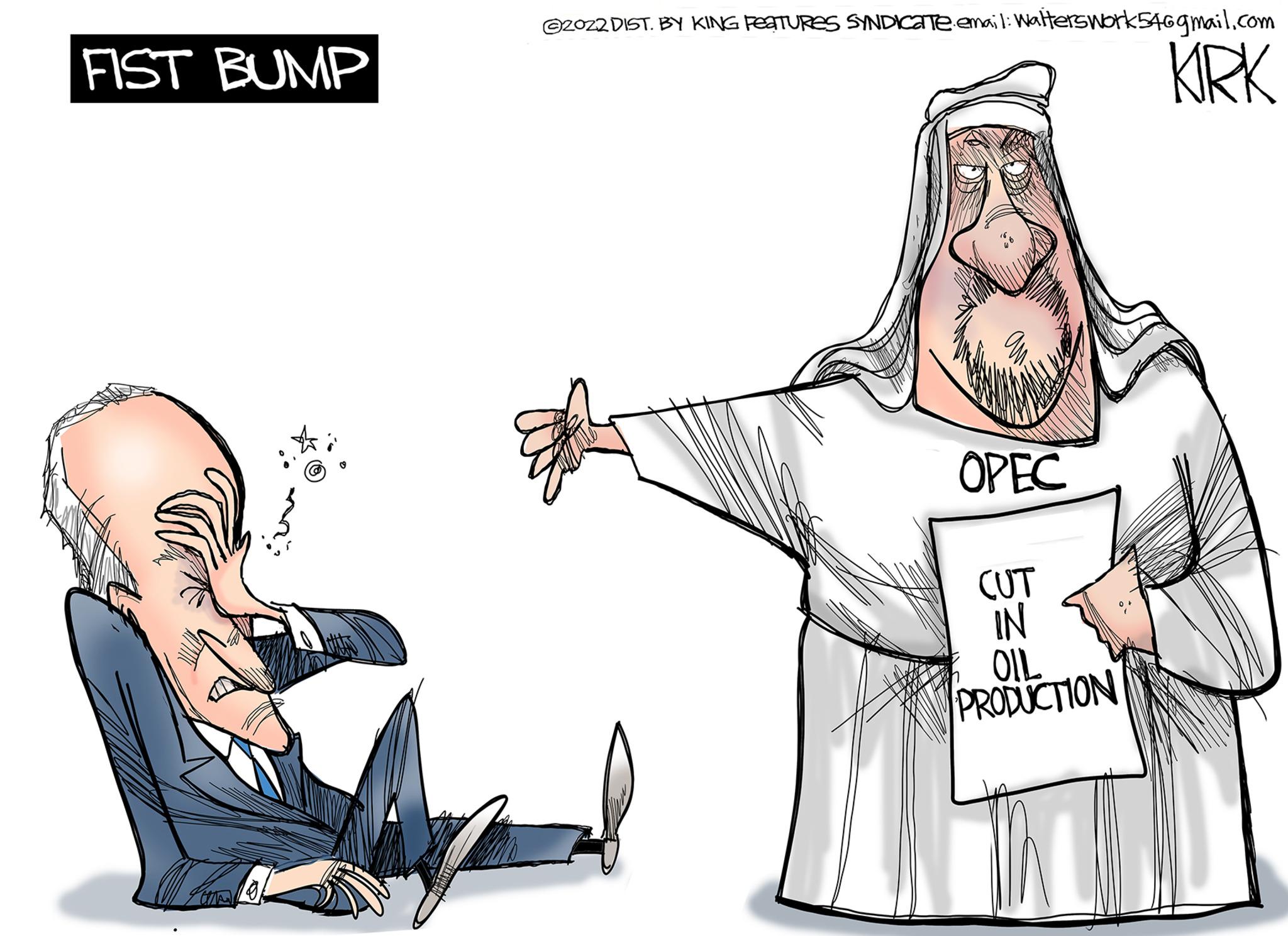 Gesture OCR: FIST BUMP SHAL 101 ?2022 DIST. BY KING FEATURES SYNDICare email: Walterswork54@gmail.com OPEC CUT IN OIL PRODUCTION KIRK FIST BUMP SHAL 101 ?2022 DIST . BY KING FEATURES SYNDICare email : Walterswork54@gmail.com OPEC CUT IN OIL PRODUCTION KIRK