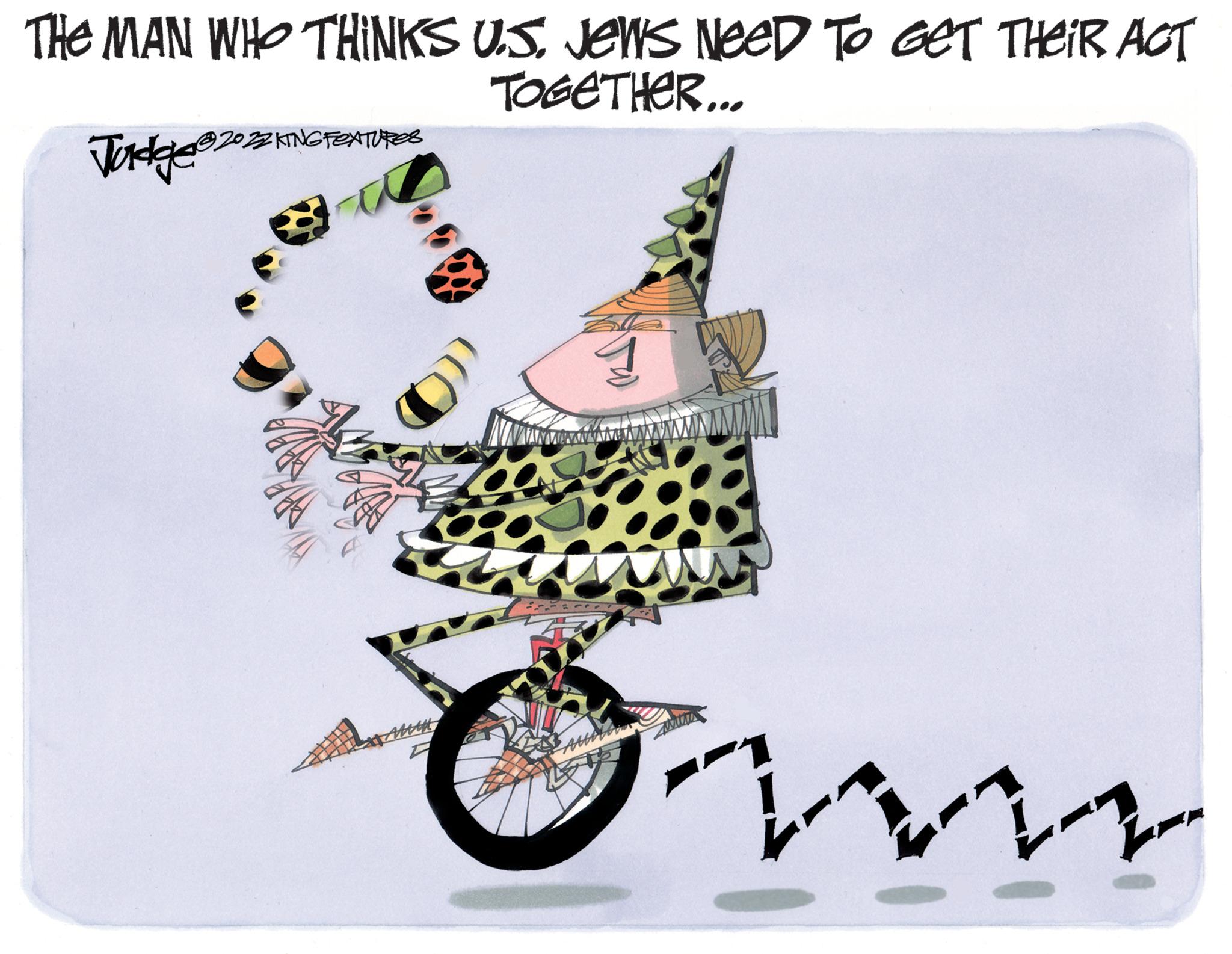 Happy OCR: THE MAN WHO THINKS U.S. JEWS NEED TO GET THEIR ACT TOGETHER... ?2022 KING FEATURES Tadge@20 www.v 70 1 wwwww Own THE MAN WHO THINKS U.S. JEWS NEED TO GET THEIR ACT TOGETHER ... ?2022 KING FEATURES Tadge @ 20 www.v 70 1 wwwww Own
