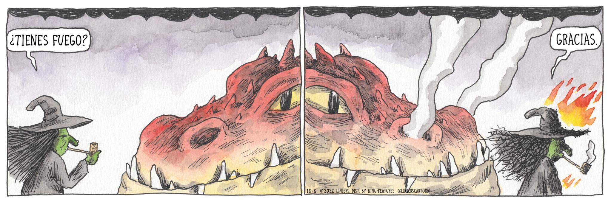 Geology OCR: ?¿TIENES FUEGO? 10-8 2022 LINIERSDIST BY KING FEATURES LISCARTOON GRACIAS. ? ¿ TIENES FUEGO ? 10-8 2022 LINIERSDIST BY KING FEATURES LISCARTOON GRACIAS .