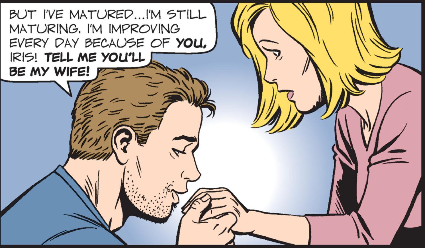 Human OCR: BUT I'VE MATURED...I'M STILL MATURING. I'M IMPROVING EVERY DAY BECAUSE OF YOUIRIS! TELL ME YOU'LL BE MY WIFE! BUT I'VE MATURED ... I'M STILL MATURING . I'M IMPROVING EVERY DAY BECAUSE OF YOUIRIS ! TELL ME YOU'LL BE MY WIFE !