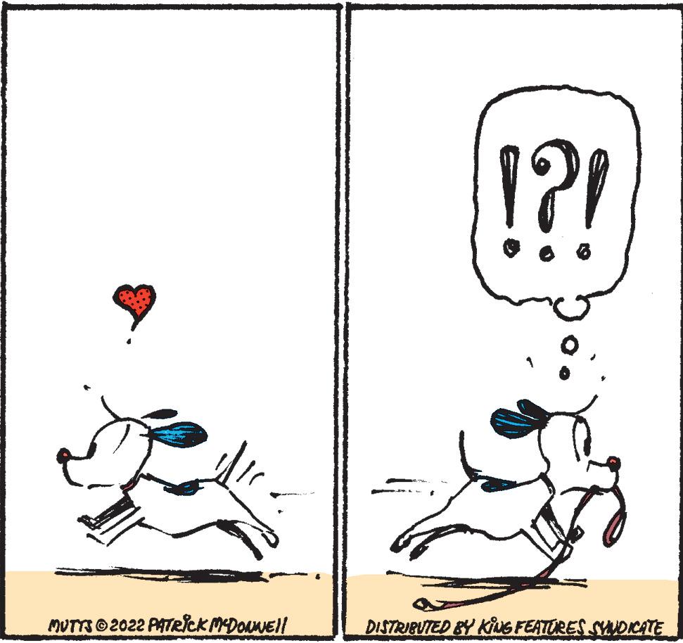 Line art OCR: MUTTS ©2022 PATRICK MCDONNE!! 120 ?. DISTRIBUTED BY KING FEATURES SYNDICATE MUTTS © 2022 PATRICK MCDONNE !! 120 ? . DISTRIBUTED BY KING FEATURES SYNDICATE
