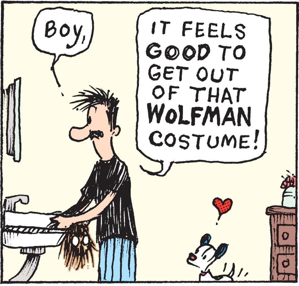 Rectangle OCR: Boy1 IT FEELS GOOD TO GET OUT OF THAT WOLFMAN COSTUME! Boy1 IT FEELS GOOD TO GET OUT OF THAT WOLFMAN COSTUME !
