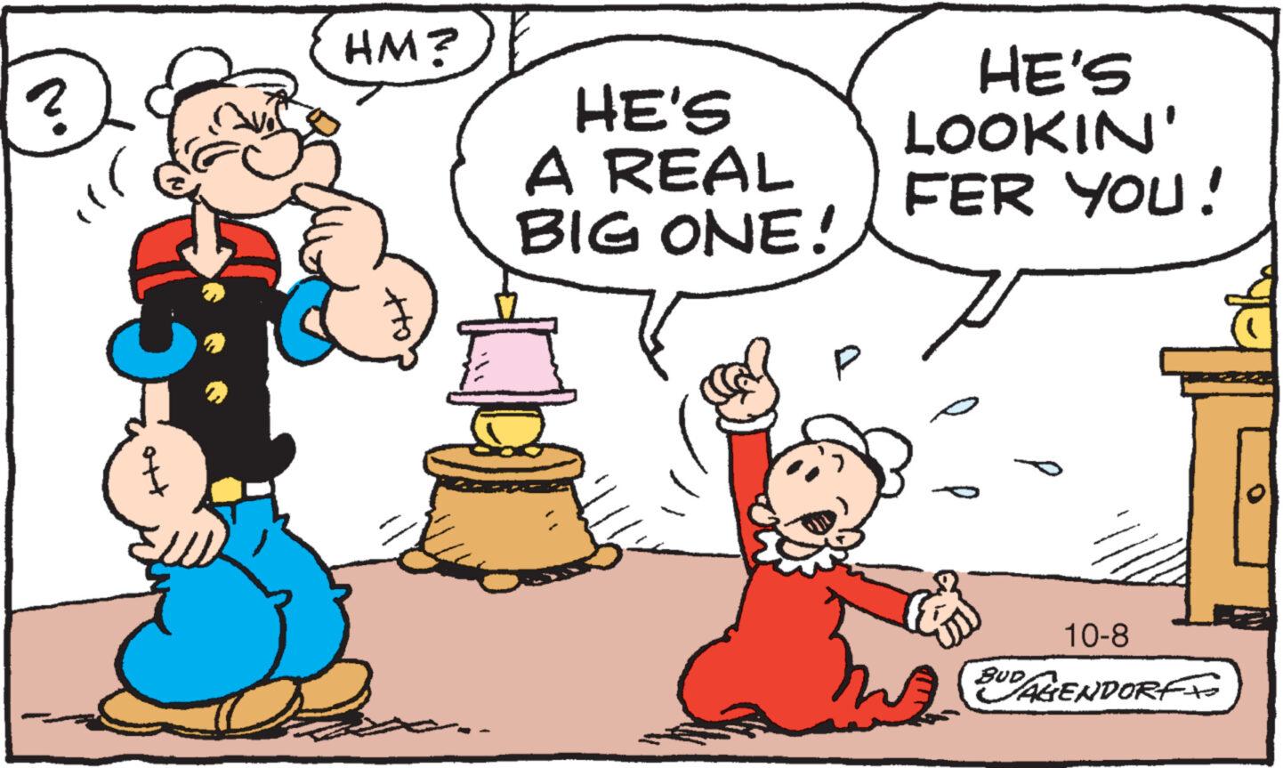 Cake decorating supply OCR: ? HM? HE'S A REAL BIG ONE! HE'S LOOKIN' FER YOU! 10-8 AGENDORF BUD ? HM ? HE'S A REAL BIG ONE ! HE'S LOOKIN ' FER YOU ! 10-8 AGENDORF BUD