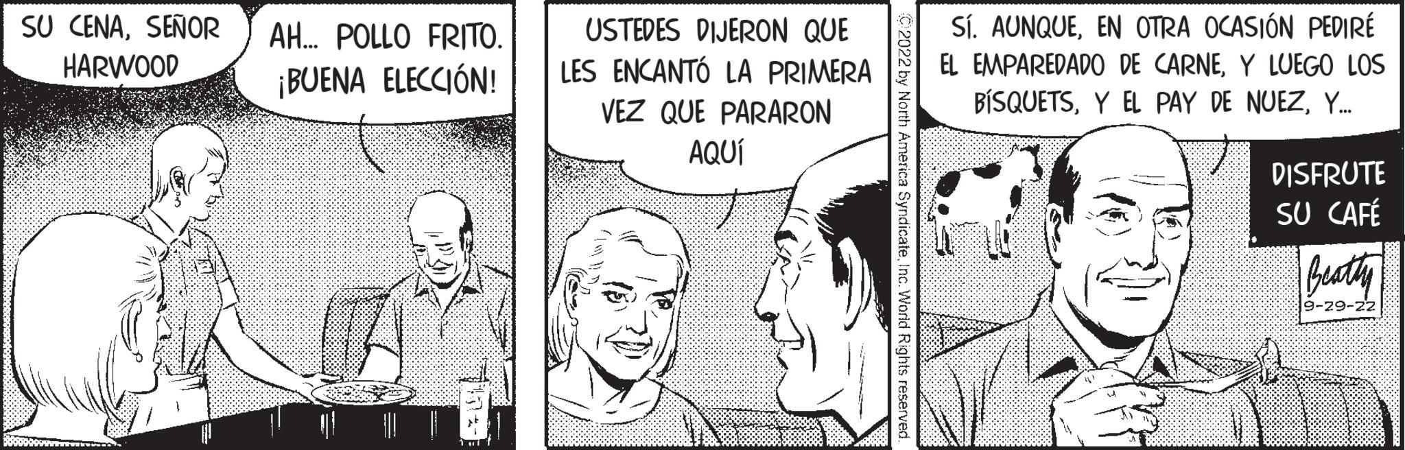 Font OCR: SU CENASEÑOR HARWOOD AH... POLLO FRITO. ¡BUENA ELECCIÓN! USTEDES DIJERON QUE LES ENCANTÓ LA PRIMERA VEZ QUE PARARON AQUÍ Sí. AUNQUEEN OTRA OCASIÓN PEDIRÉ EL EMPAREDADO DE CARNEY LUEGO LOS BÍSQUETSY... DISFRUTE SU CAFÉ Beathy 19-29-22 SU CENASEÑOR HARWOOD AH ... POLLO FRITO . ¡ BUENA ELECCIÓN ! USTEDES DIJERON QUE LES ENCANTÓ LA PRIMERA VEZ QUE PARARON AQUÍ Sí . AUNQUEEN OTRA OCASIÓN PEDIRÉ EL EMPAREDADO DE CARNEY LUEGO LOS BÍSQUETSY EL PAY DE NUEZY ... DISFRUTE SU CAFÉ Beathy 19-29-22