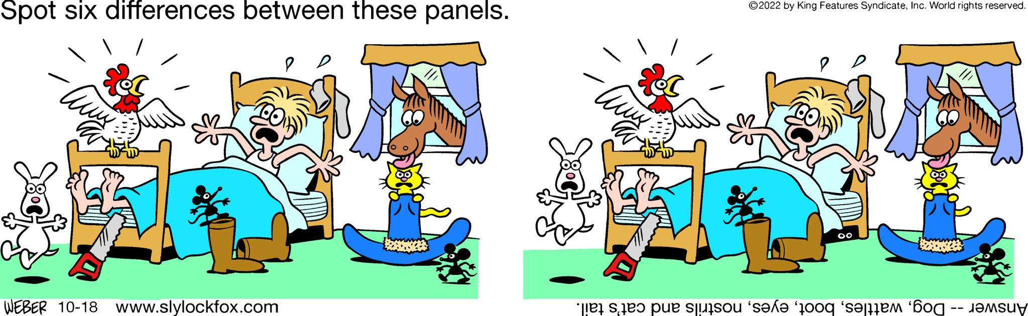 Water OCR: Spot six differences between these panels. Aux WEBER 10-18 www.slylockfox.com Aux ?2022 by King Features SyndicateInc. World rights reserved. 00 het te pe scurso “s?f? ‘fooq ‘s?fffem 600 -- t?m Spot six differences between these panels . Aux WEBER 10-18 www.slylockfox.com Aux ?2022 by King Features SyndicateInc. World rights reserved . 00 het te pe scurso “ s?f? ‘ fooq ‘ s?fffem 600 -- t?m