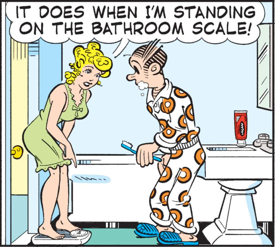Font OCR: IT DOES WHEN I'M STANDING ON THE BATHROOM SCALE! $5 Mmmm IT DOES WHEN I'M STANDING ON THE BATHROOM SCALE ! $ 5 Mmmm