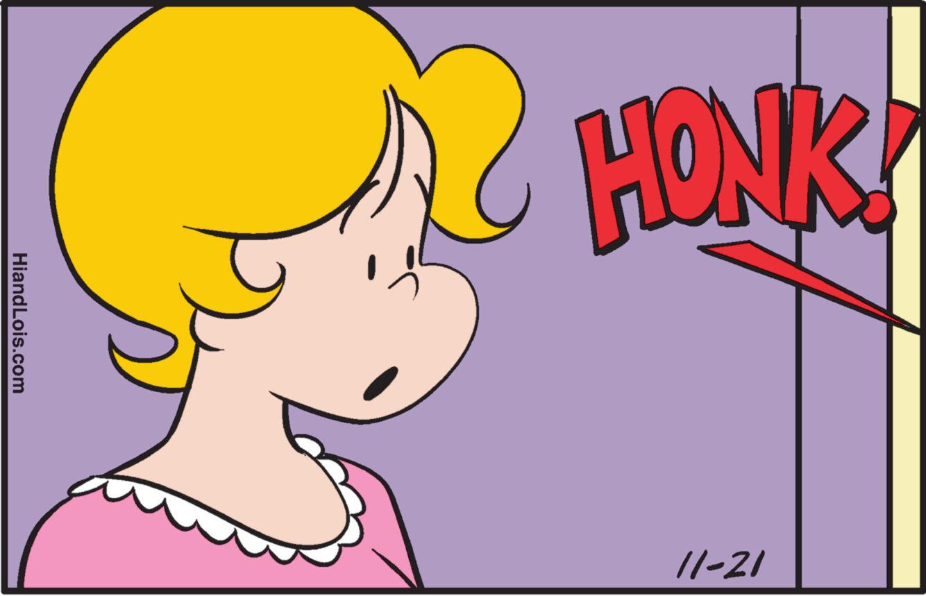 Gesture OCR: HiandLois.com HONK! 11-21 HiandLois.com HONK ! 11-21