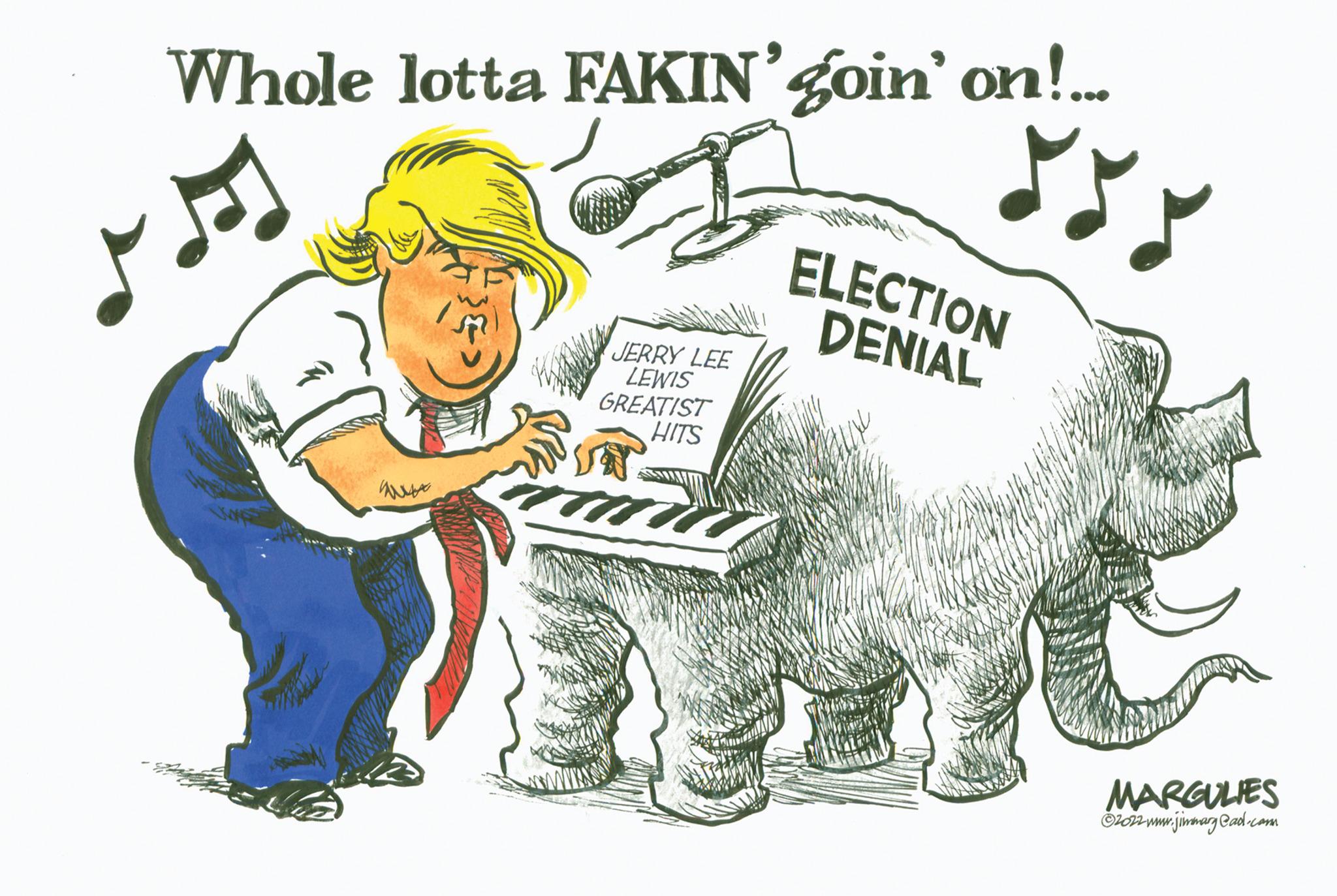 Font OCR: Whole lotta FAKIN' goin' on!... JERRY LEE LEWIS GREATIST HITS ?? ELECTION DENIAL ??? MARGULIES ?2022 www.jimmary@ad.com Whole lotta FAKIN ' goin ' on ! ... JERRY LEE LEWIS GREATIST HITS ?? ELECTION DENIAL ??? MARGULIES ?2022 www.jimmary@ad.com