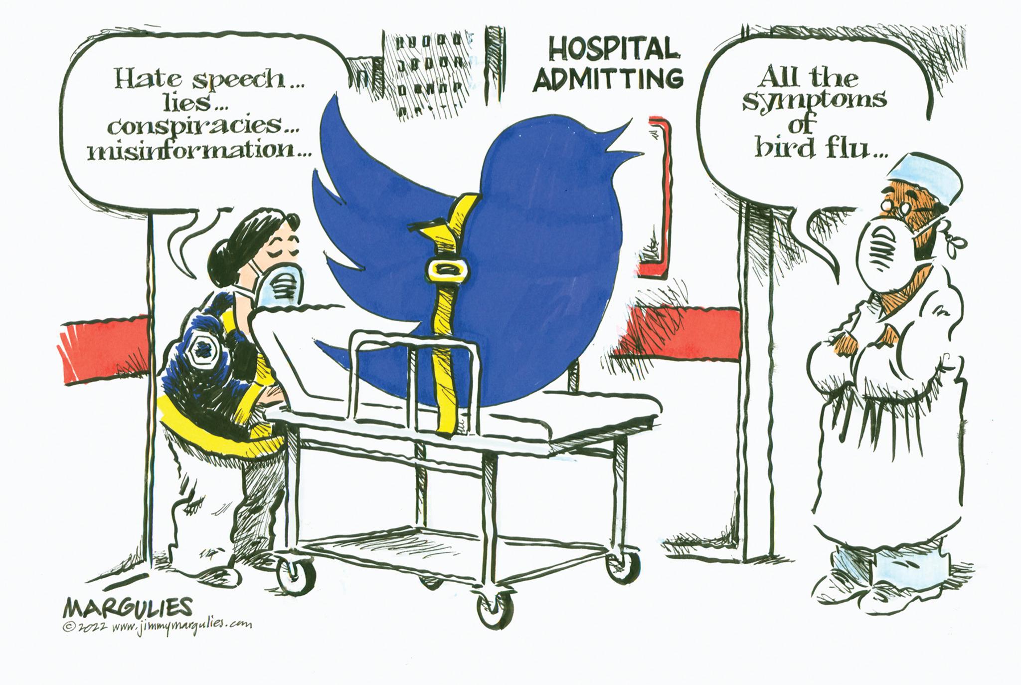Parallel OCR: Hate speech ... lies... conspiracies... misinformation... MARGULIES 2022 www. w.jimmymargulies.com 1000 DENAR WANDA Im HOSPITAL ADMITTING www All the symptoms of bird flu... 1/ CANI Hate speech ... lies ... conspiracies ... misinformation ... MARGULIES 2022 www . w.jimmymargulies.com 1000 DENAR WANDA Im HOSPITAL ADMITTING www All the symptoms of bird flu ... 1 / CANI