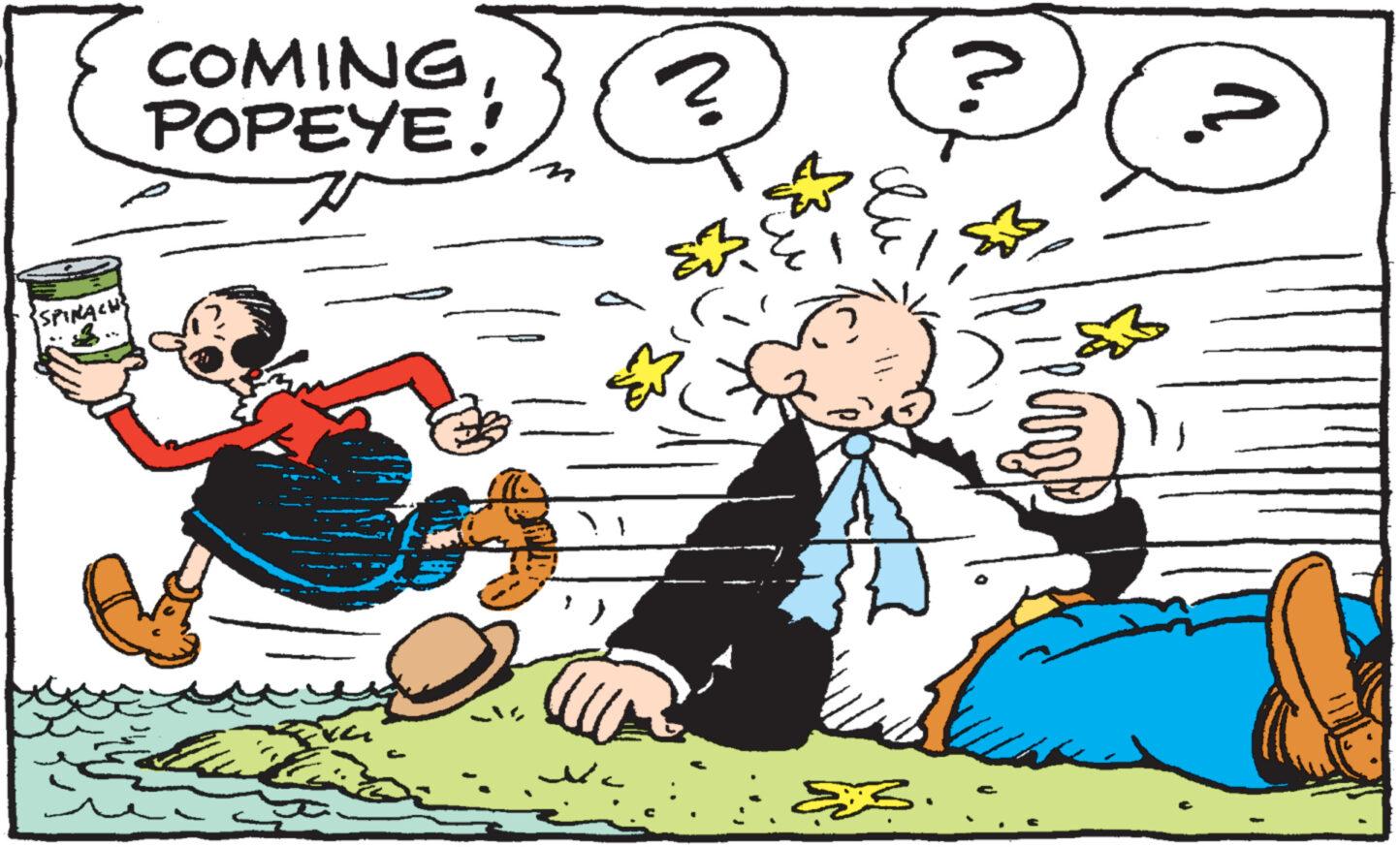 Fictional character OCR: (SPINACH} COMING POPEYE! ? Es exa ? ?? ????? ? 3 Ebe à W S. ( SPINACH } COMING POPEYE ! ? Es exa ? ?? ????? ? 3 Ebe à W S.