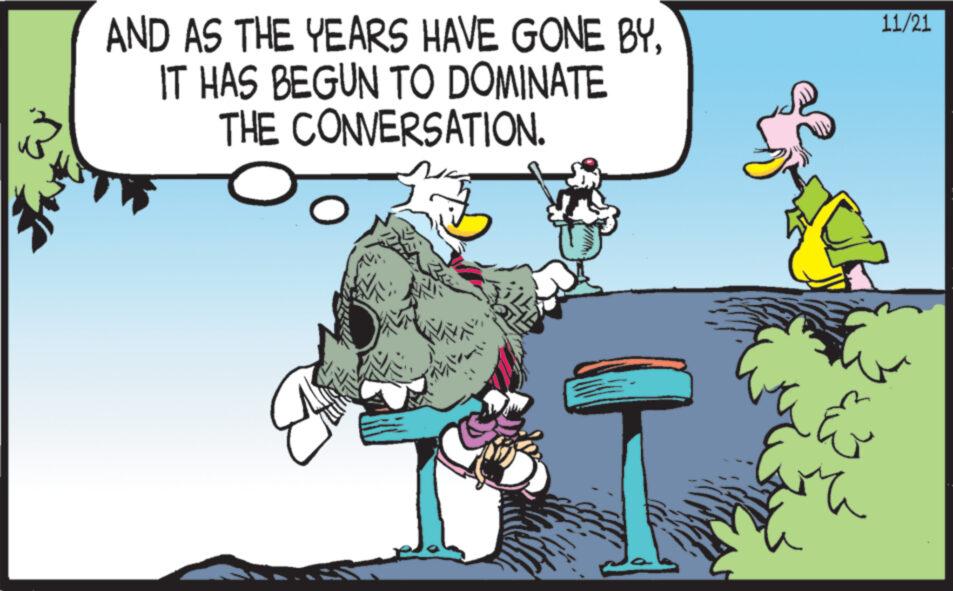 Conversation OCR: AND AS THE YEARS HAVE GONE BY. IT HAS BEGUN TO DOMINATE THE CONVERSATION. HE ???? a 11/21 AND AS THE YEARS HAVE GONE BY . IT HAS BEGUN TO DOMINATE THE CONVERSATION . HE ???? a 11/21